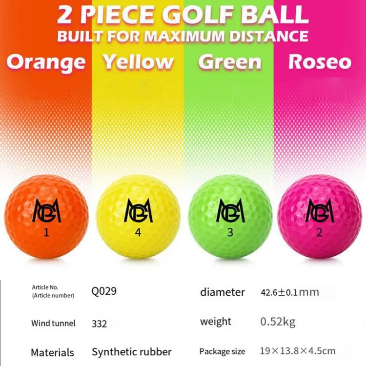 12pcs /Box PGM Golf Colored Competition Balls Double Layer Practice Balls
