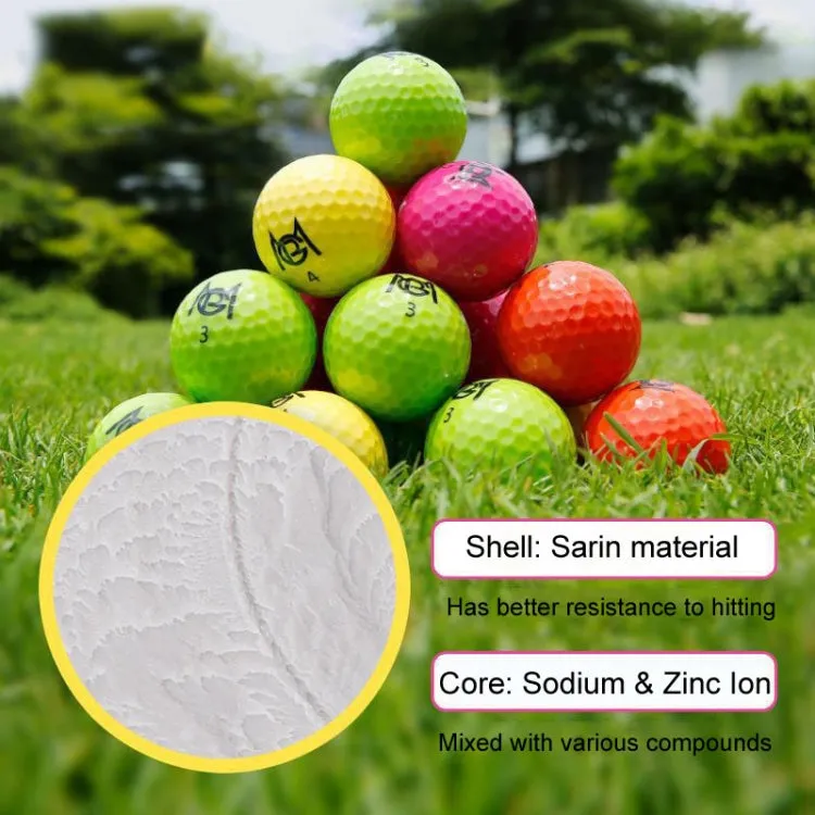 12pcs /Box PGM Golf Colored Competition Balls Double Layer Practice Balls