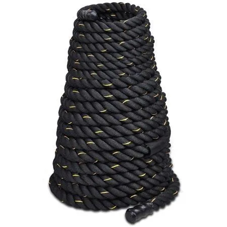 1.5"x100' Poly Undulation Battling Workout Rope Black