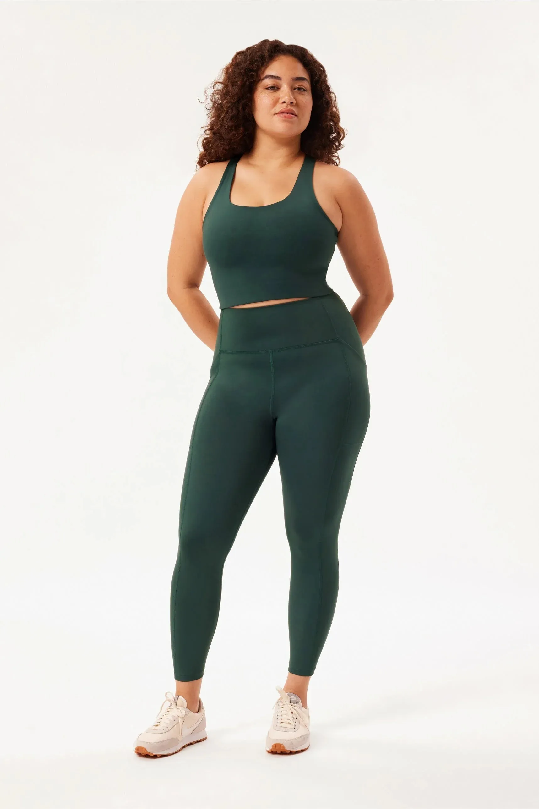 7/8 Length High-Rise Pocket Legging - Moss