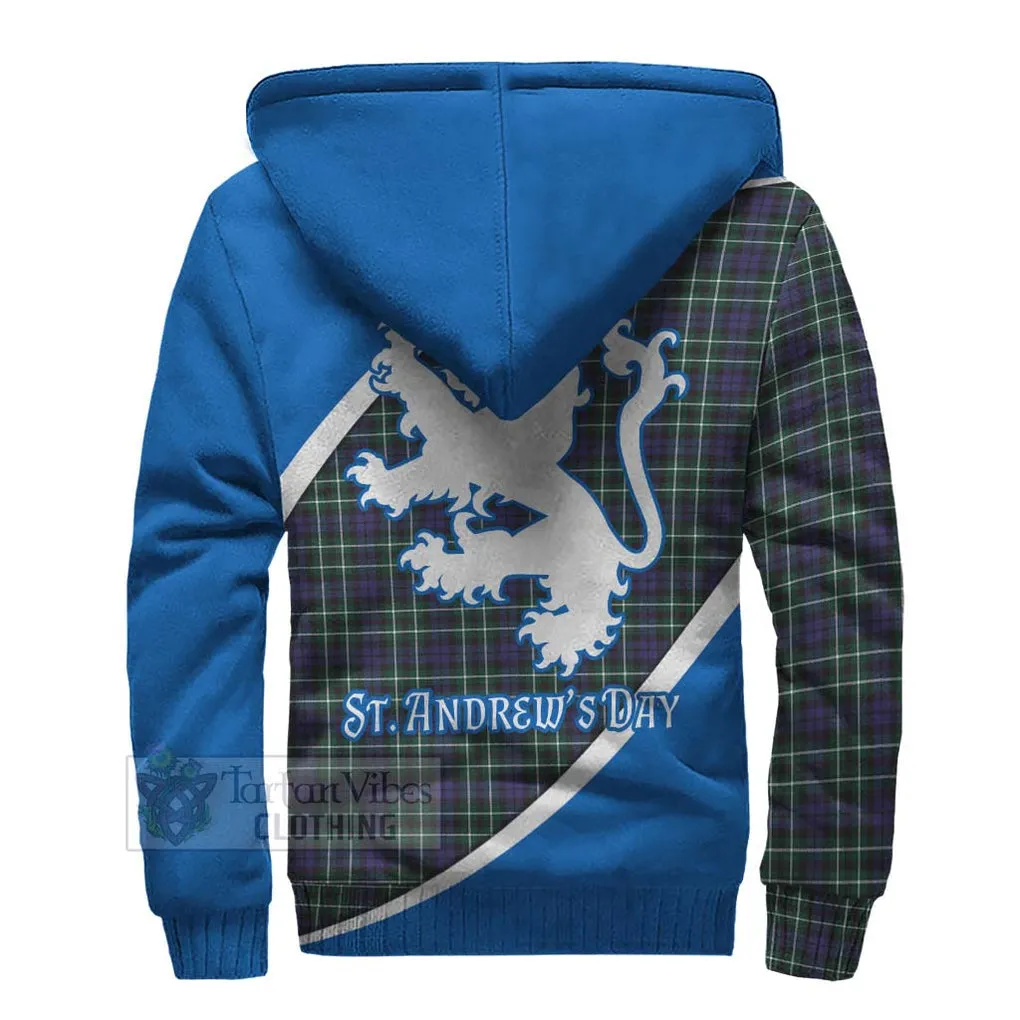 Allardice Family Crest Tartan Sherpa Hoodie Celebrate Saint Andrew's Day in Style