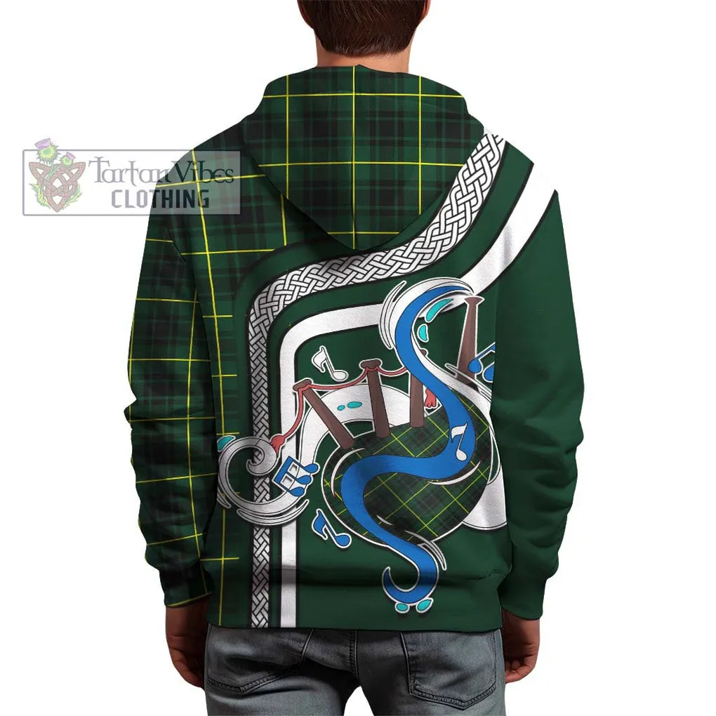 Arthur Modern Tartan Hoodie with Epic Bagpipe Style