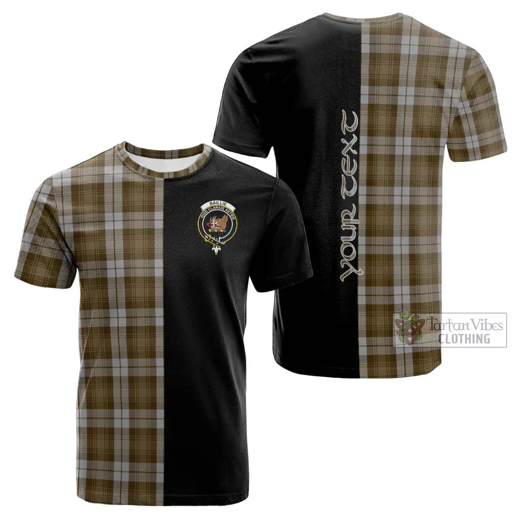 Baillie Dress Tartan Cotton T-shirt with Family Crest and Half Of Me Style