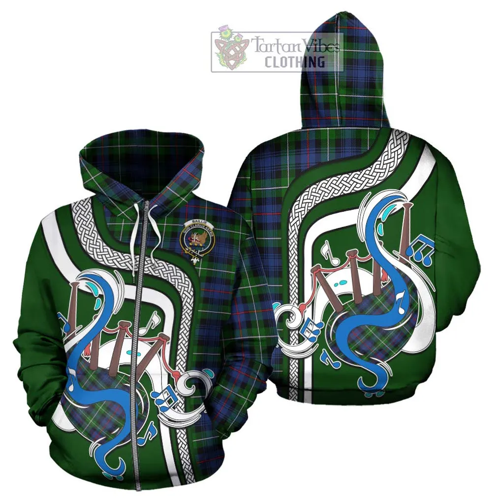 Baillie Tartan Hoodie with Epic Bagpipe Style