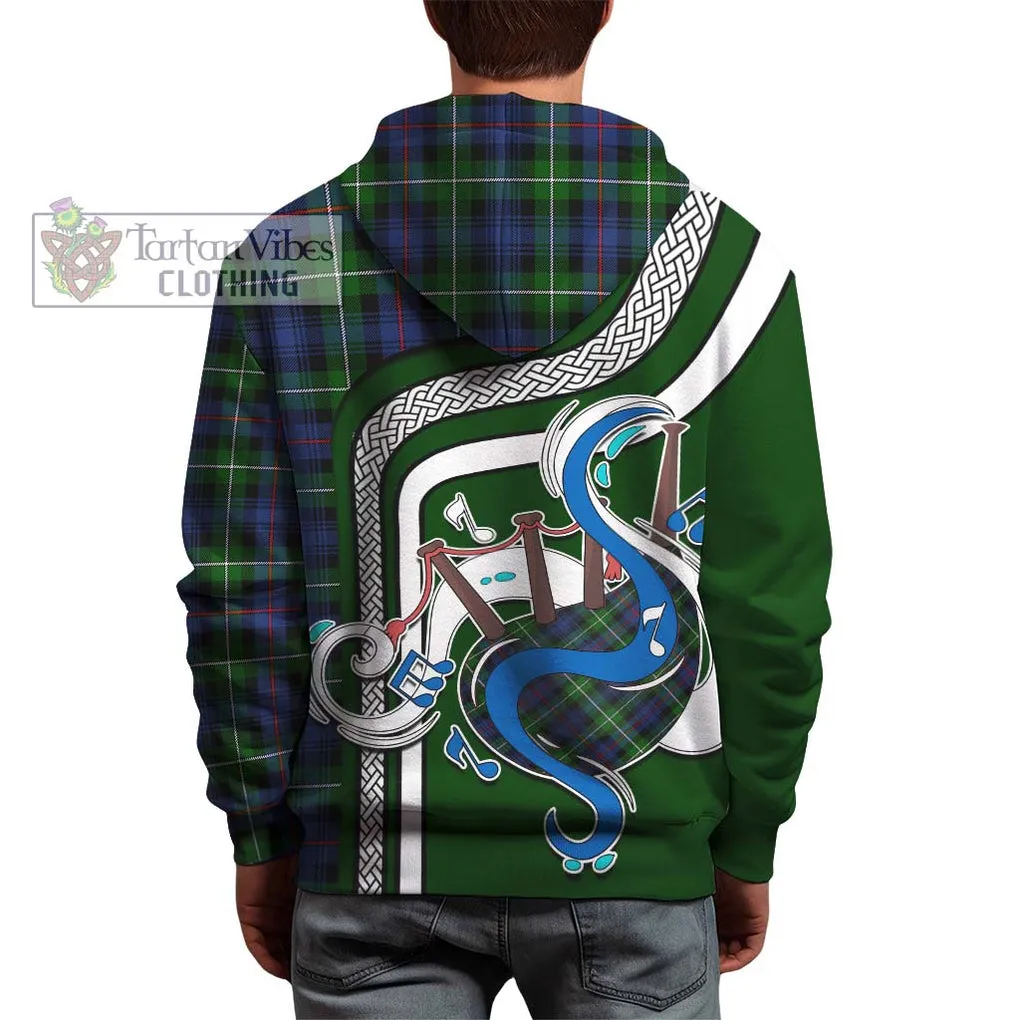 Baillie Tartan Hoodie with Epic Bagpipe Style