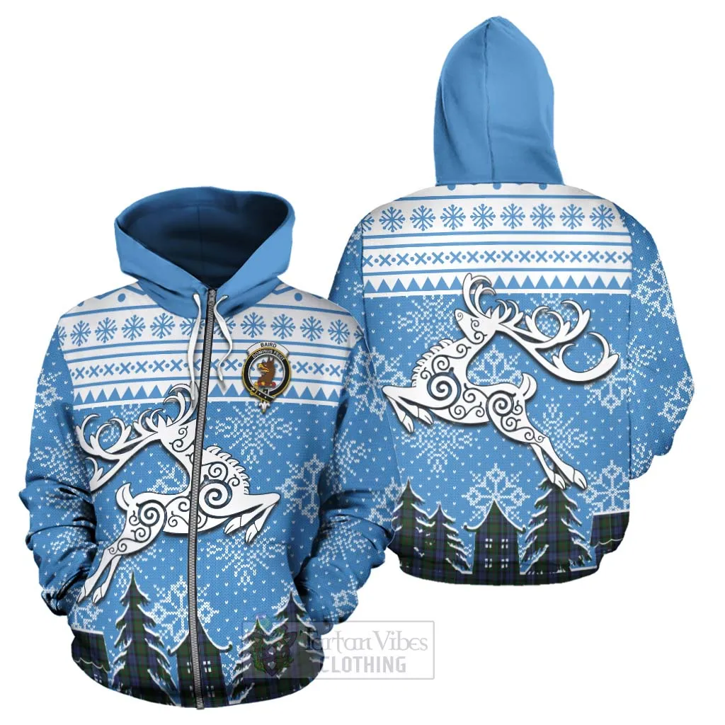Baird Clan Christmas Hoodie Celtic Reindeer Style