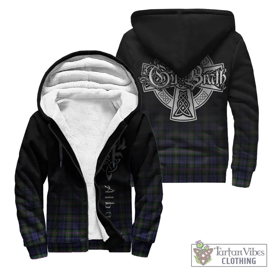 Baird Modern Tartan Sherpa Hoodie Featuring Alba Gu Brath Family Crest Celtic Inspired