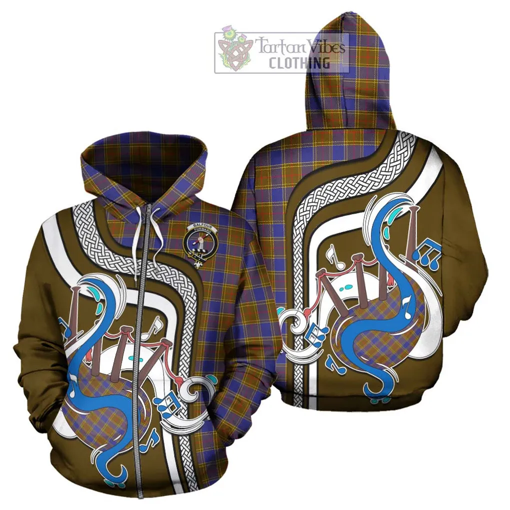 Balfour Tartan Hoodie with Epic Bagpipe Style
