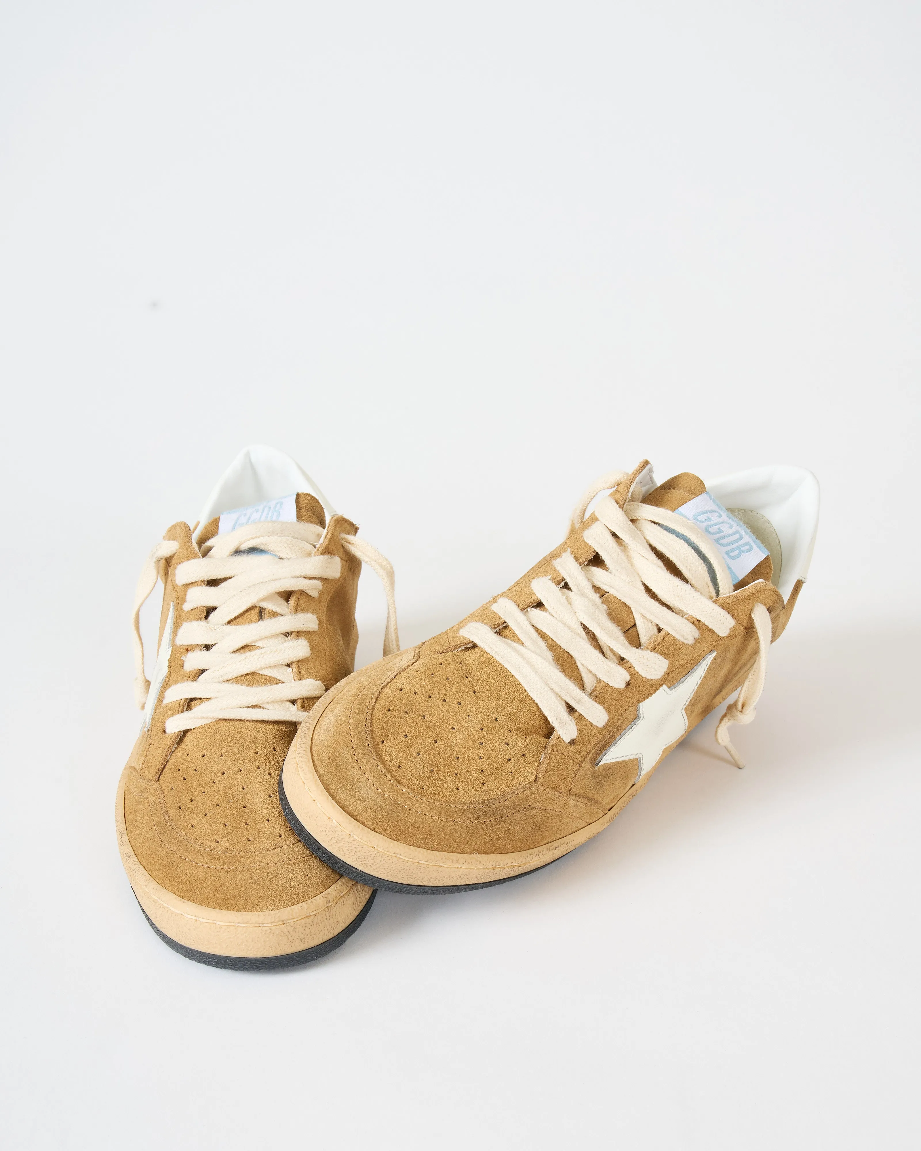 ball star suede upper leather star heel