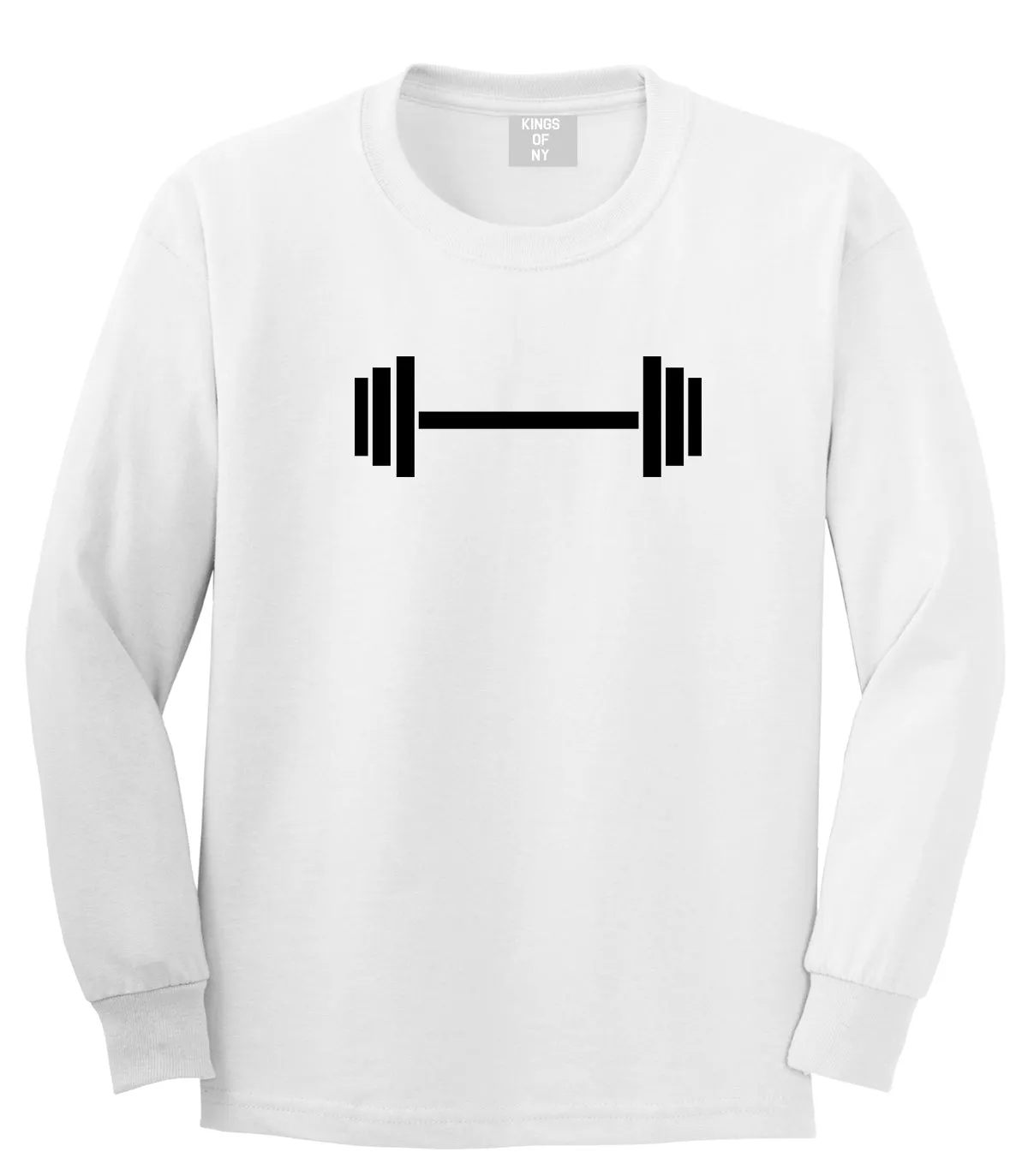 Barbell Workout Gym Mens Long Sleeve T-Shirt