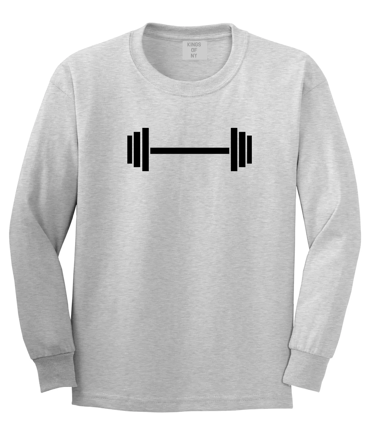 Barbell Workout Gym Mens Long Sleeve T-Shirt