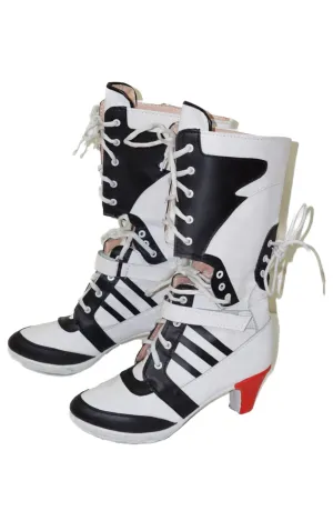 Baseball Style Heeled Lace Up Boots