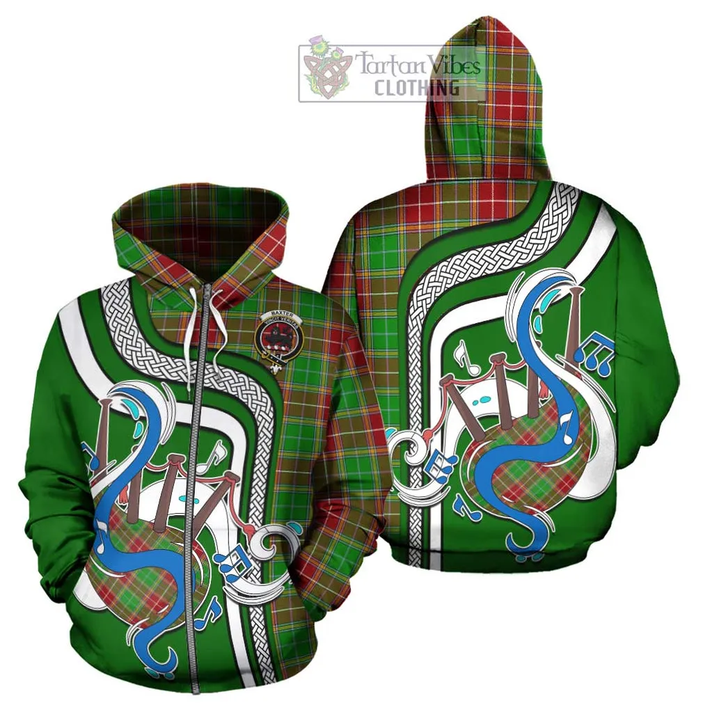 Baxter Modern Tartan Hoodie with Epic Bagpipe Style