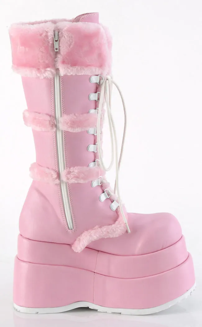 BEAR-202 Baby Pink Knee-High Boots