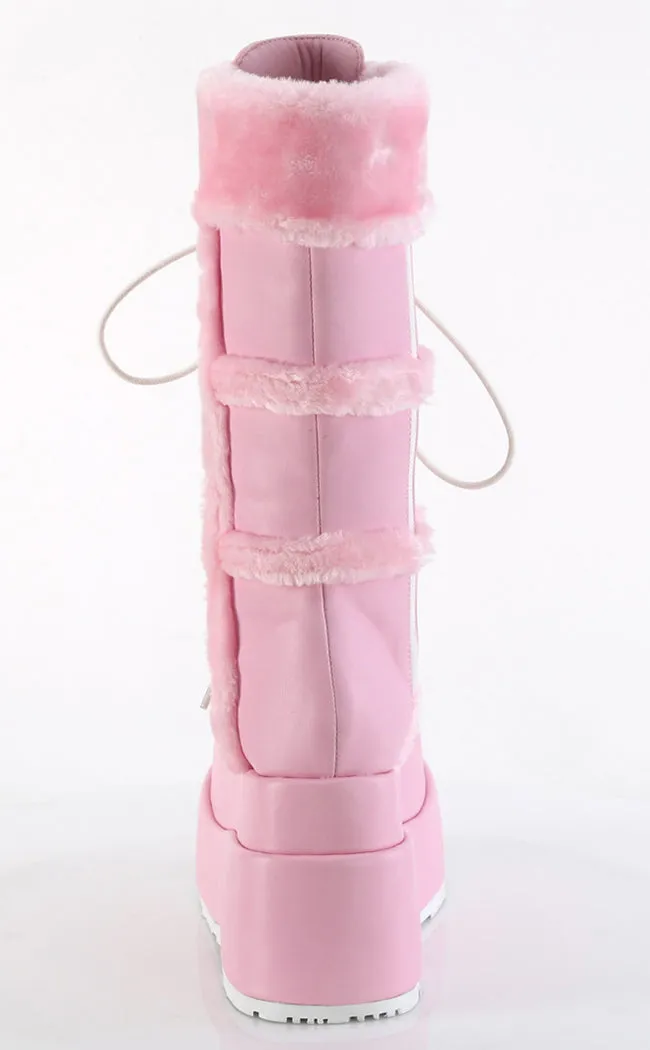BEAR-202 Baby Pink Knee-High Boots