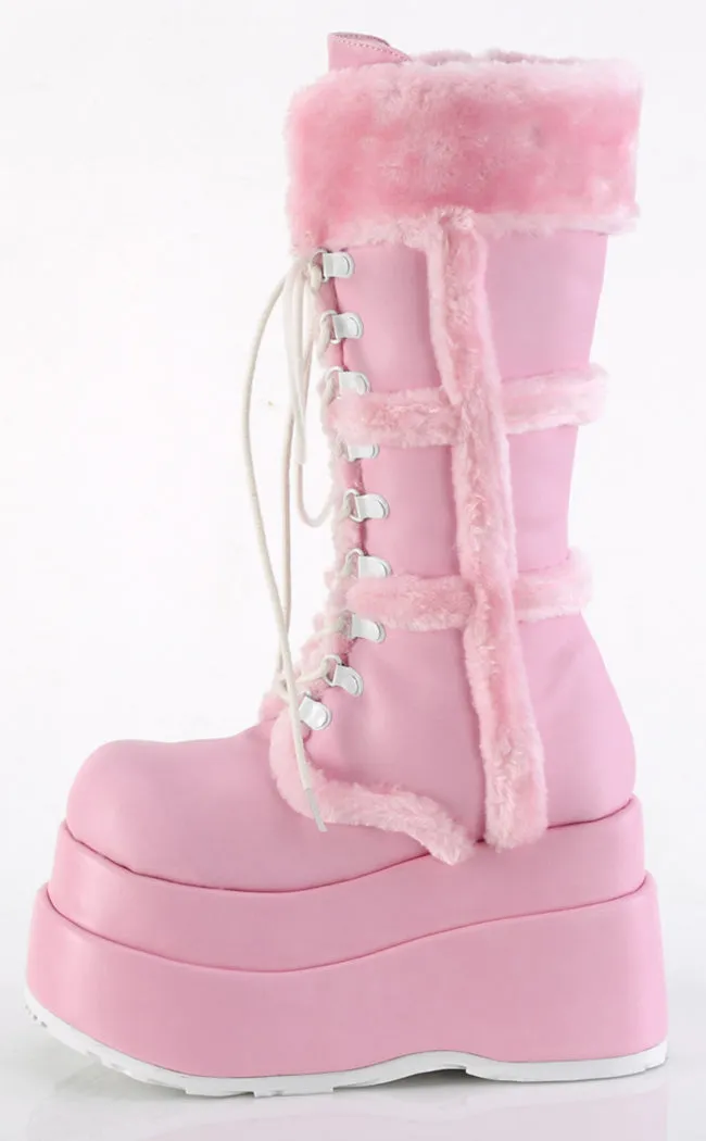 BEAR-202 Baby Pink Knee-High Boots