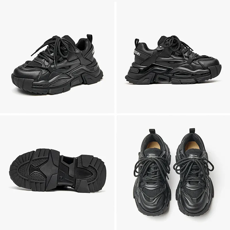 BeauToday Chunky Sole Solid Color Sneakers for Women