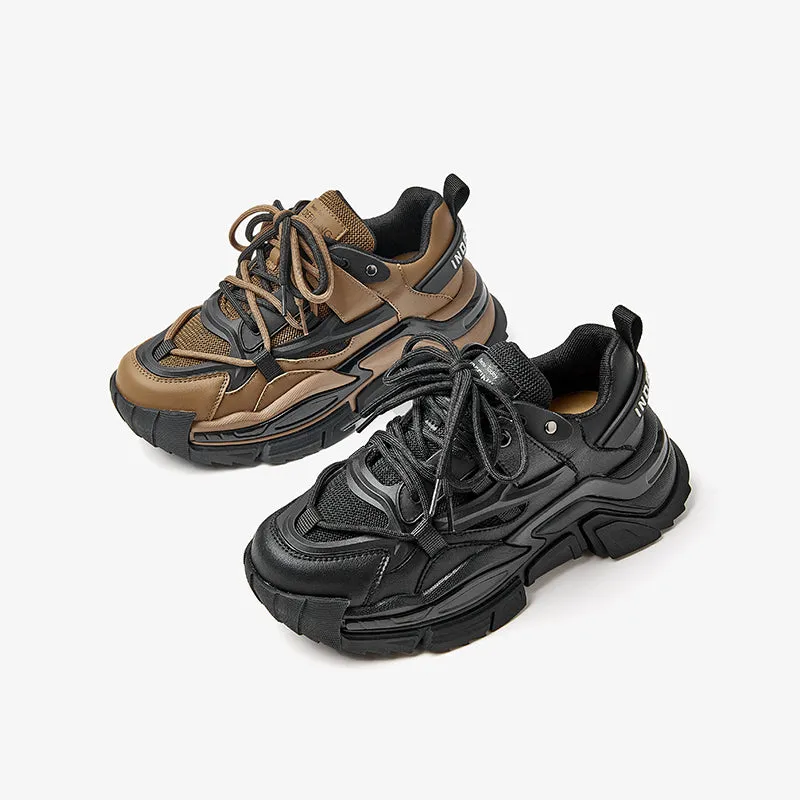 BeauToday Chunky Sole Solid Color Sneakers for Women