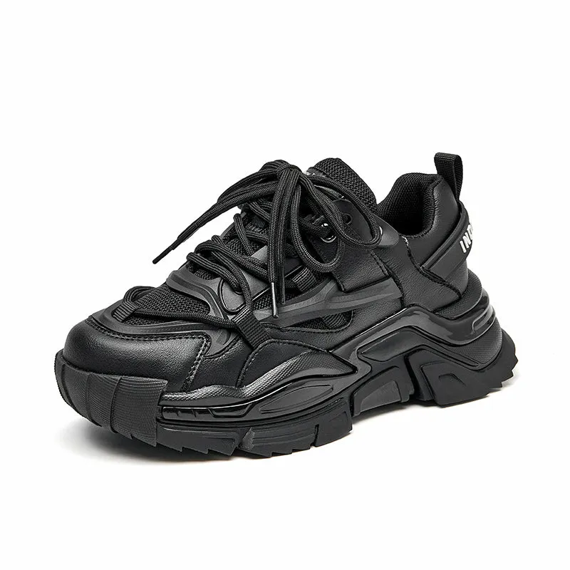 BeauToday Chunky Sole Solid Color Sneakers for Women