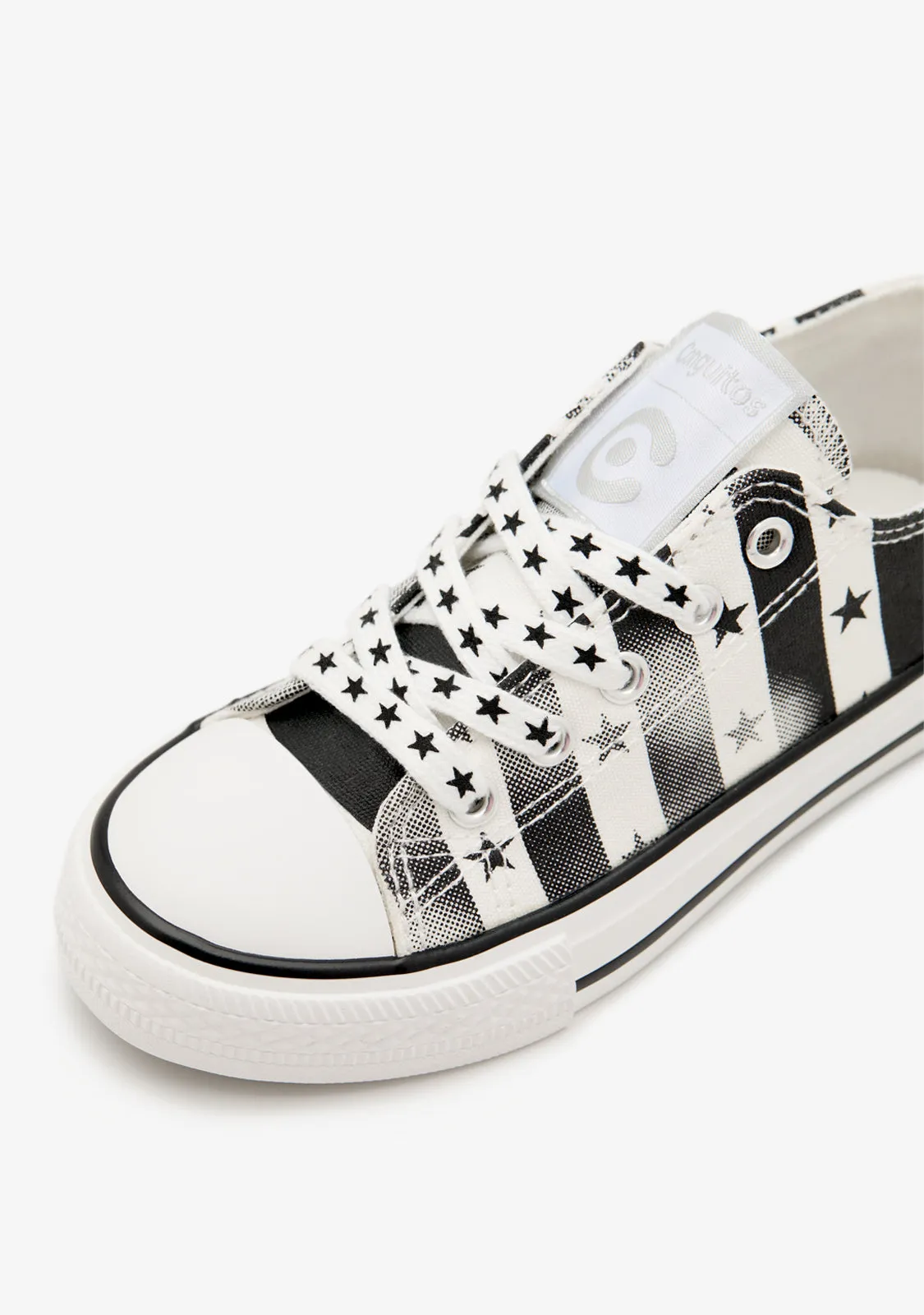 Black Stripes Stars Sneakers
