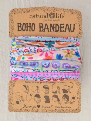 Boho Bandeau Pastel Floral Stripes