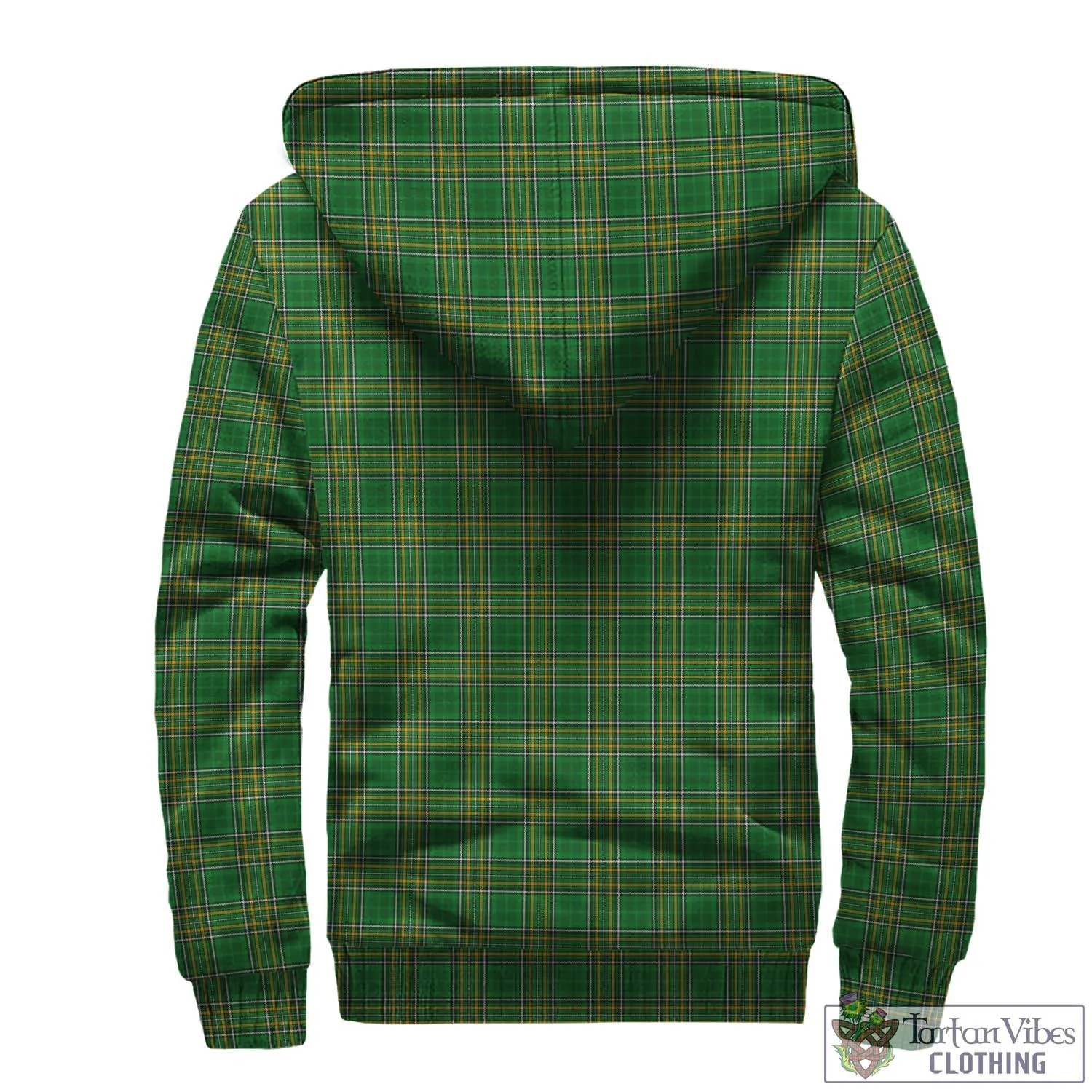 Brady Irish Clan Tartan Sherpa Hoodie with Coat of Arms