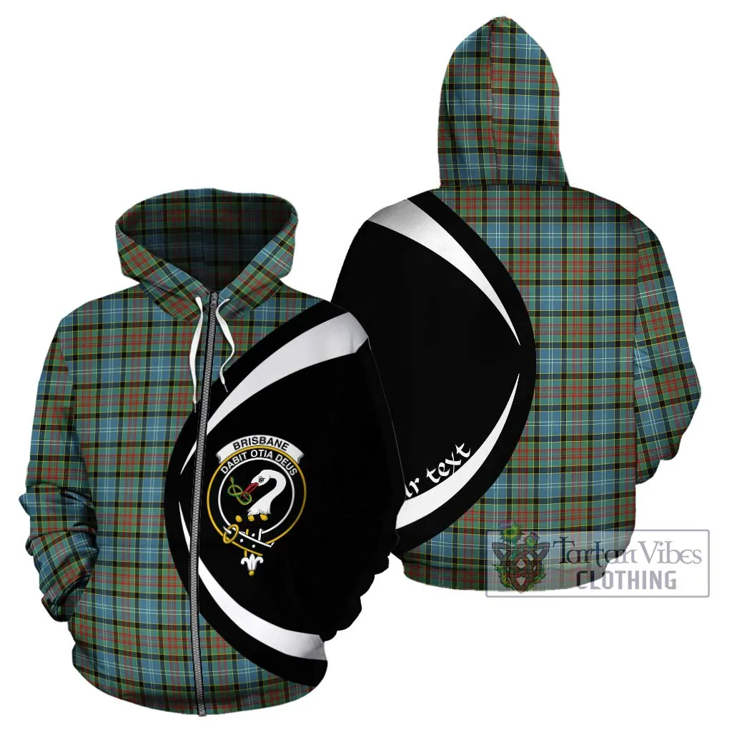 Brisbane Tartan Hoodie with Family Crest Circle Style