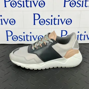 Buscemi Women's Ventura Grey/Pink Leather Sneakers SAMPLE
