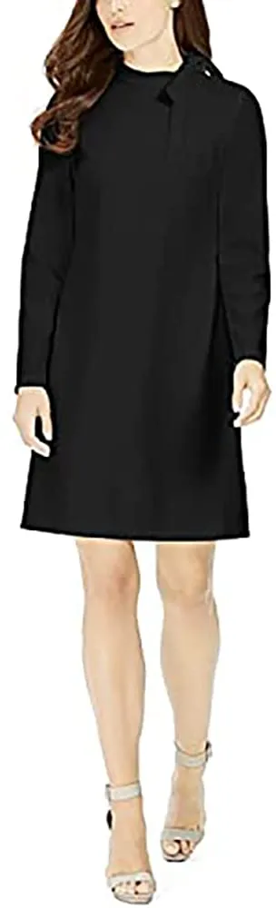 Calvin Klein Women's Long Sleeve Dress with Tie Neck Detail
