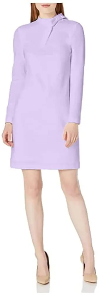 Calvin Klein Women's Long Sleeve Dress with Tie Neck Detail