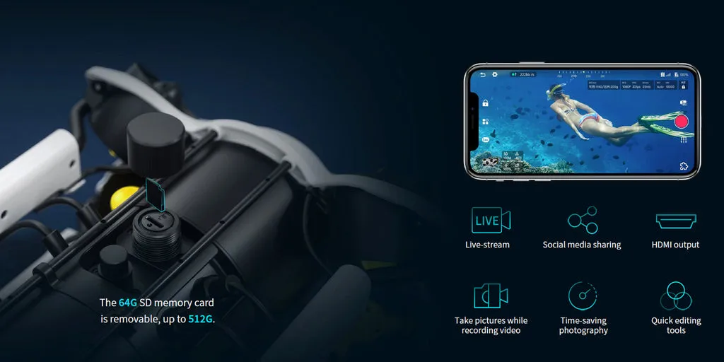 Chasing Underwater Drone: M2 S Value Bundle | Maximum Depth 328' Ft | Lite, Standard & Advanced Bundle
