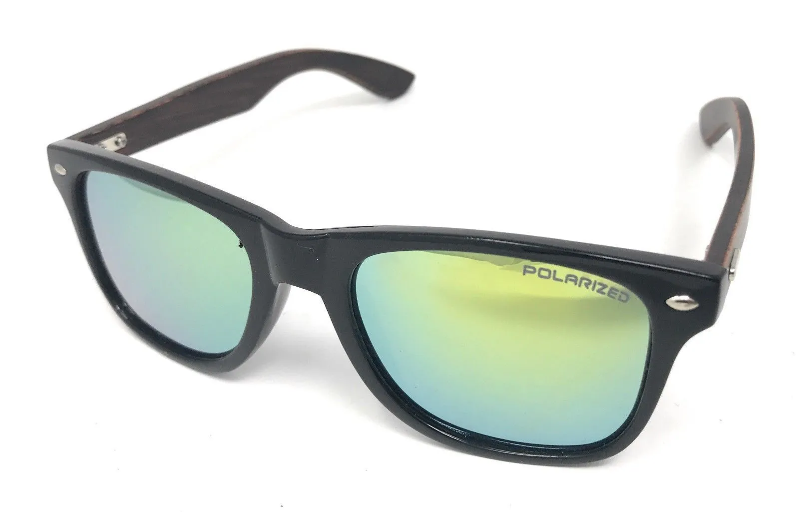 Classic Polarized Sunglasses Club Aviator Bamboo Sports Mirror Men's Women's
