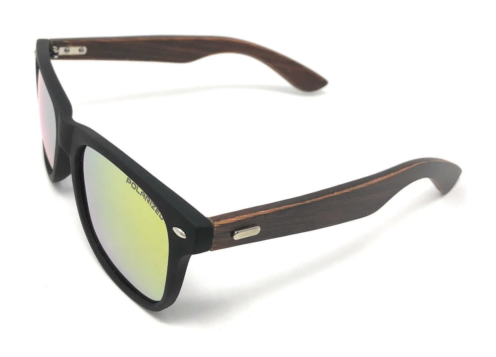 Classic Polarized Sunglasses Club Aviator Bamboo Sports Mirror Men's Women's