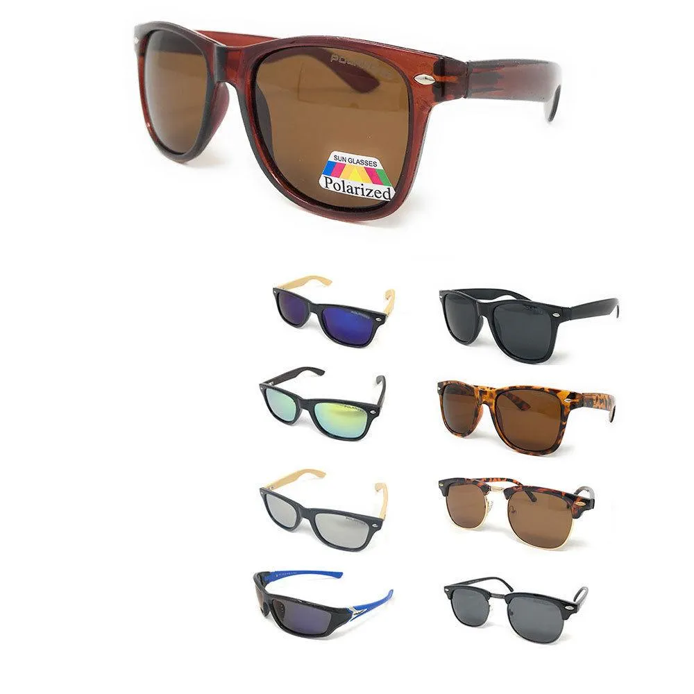 Classic Polarized Sunglasses Club Aviator Bamboo Sports Mirror Men's Women's