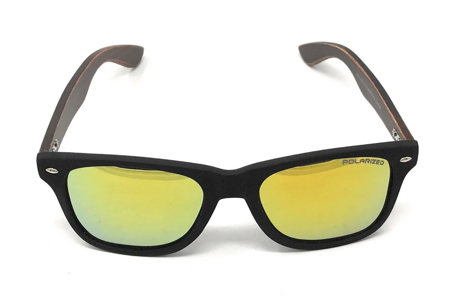 Classic Polarized Sunglasses Club Aviator Bamboo Sports Mirror Men's Women's