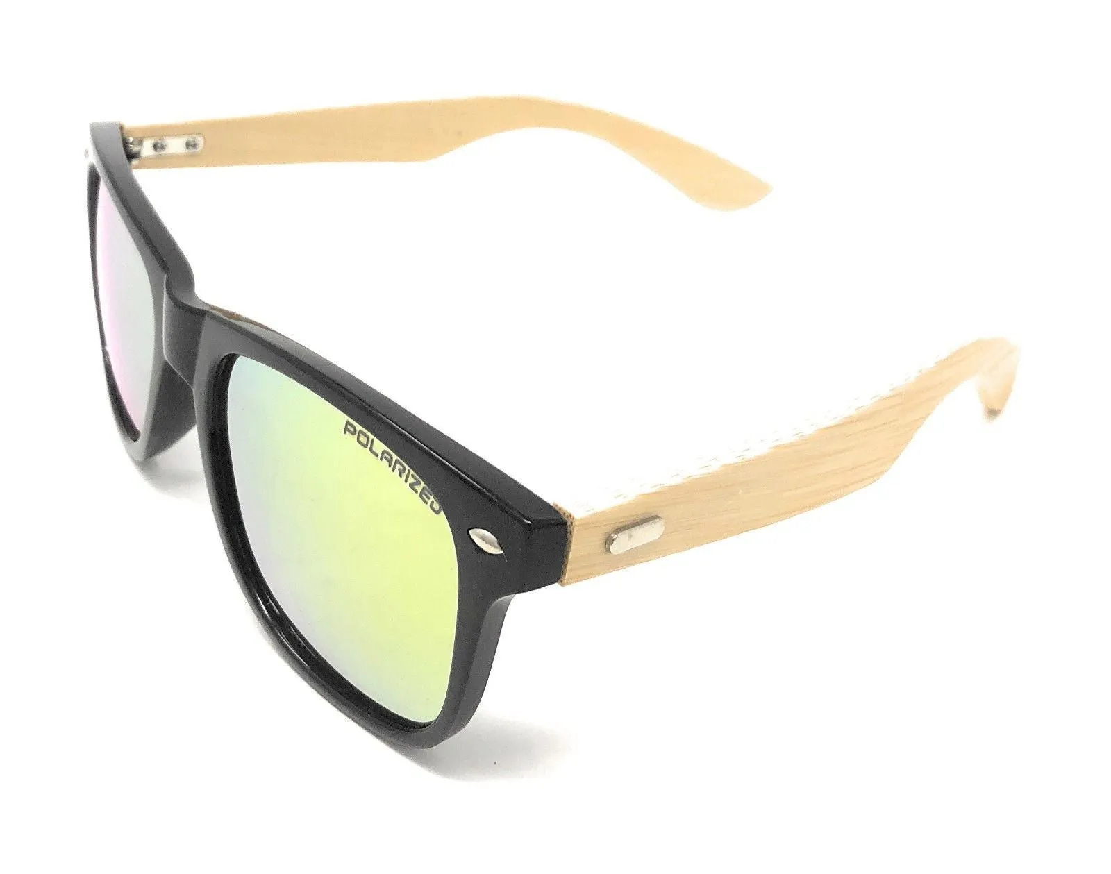 Classic Polarized Sunglasses Club Aviator Bamboo Sports Mirror Men's Women's
