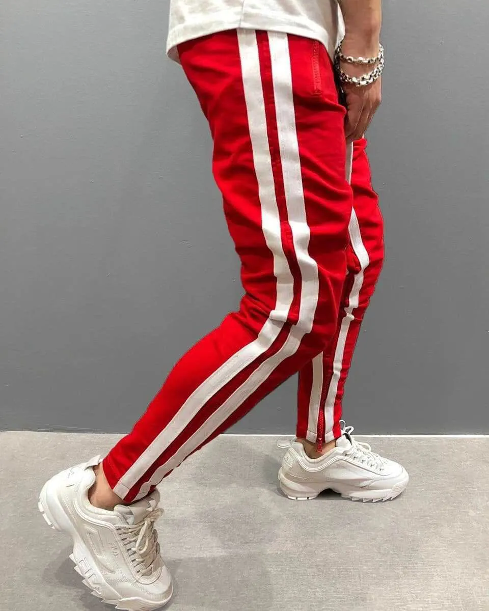 Color Blocking Zipper Workout Pants