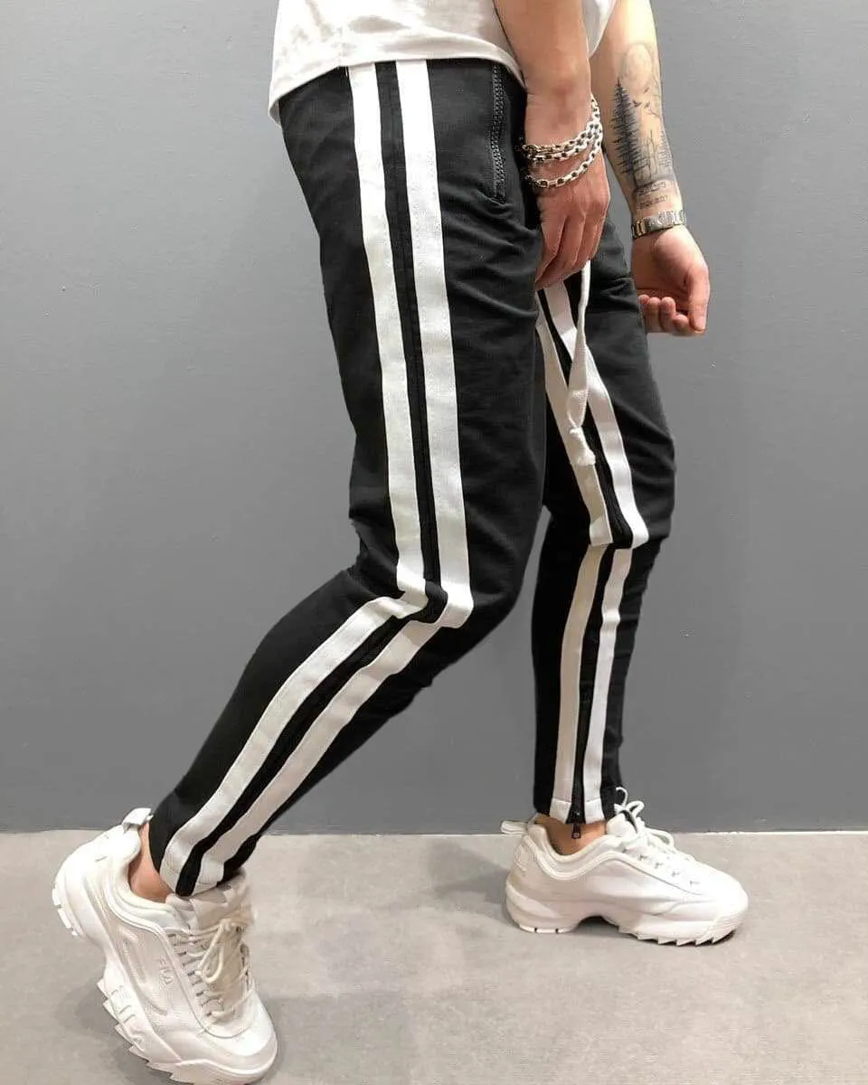 Color Blocking Zipper Workout Pants