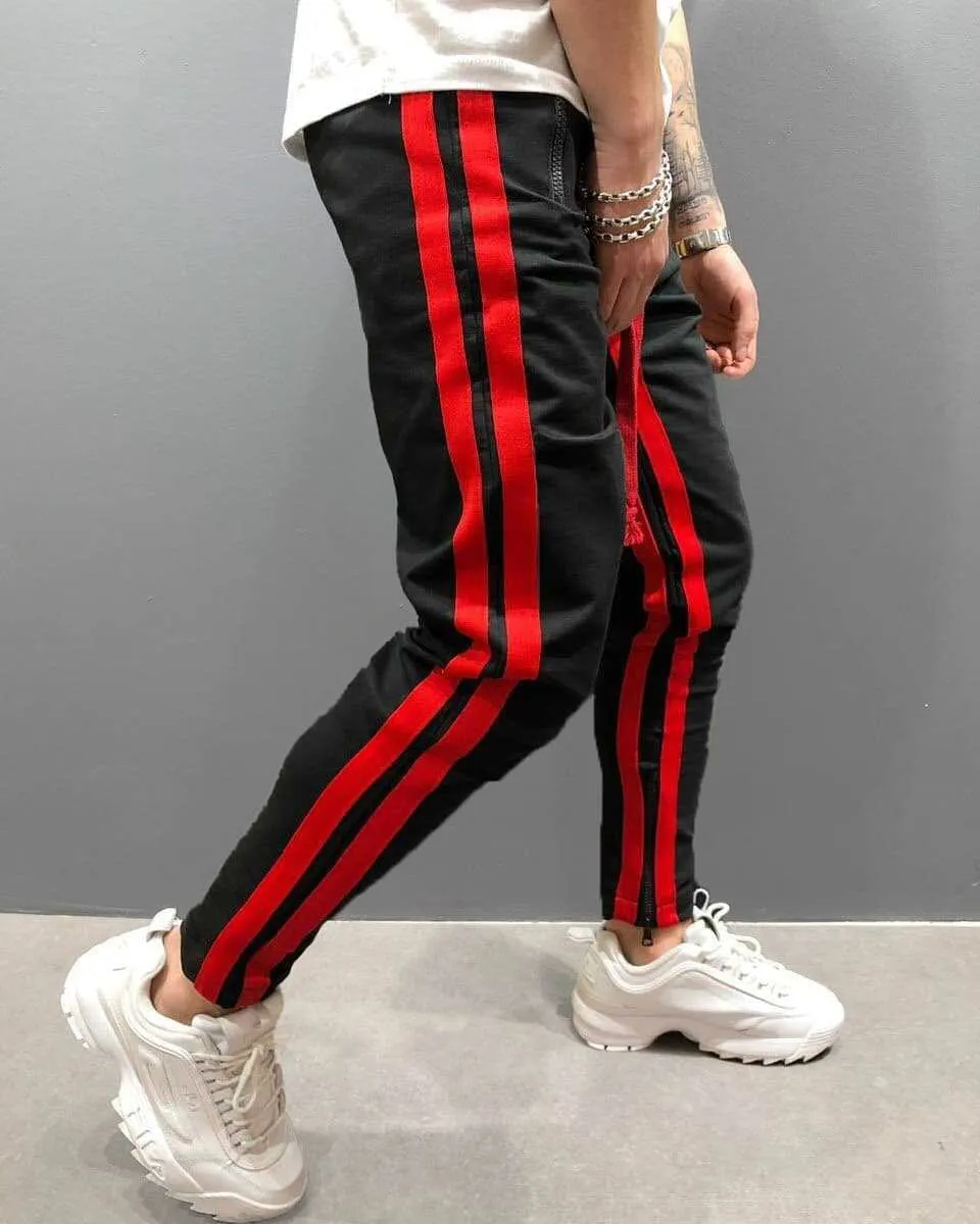 Color Blocking Zipper Workout Pants