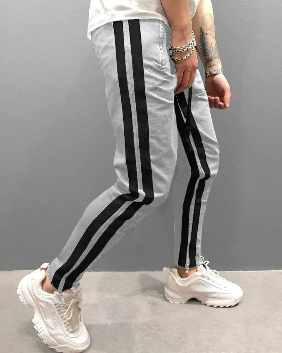 Color Blocking Zipper Workout Pants
