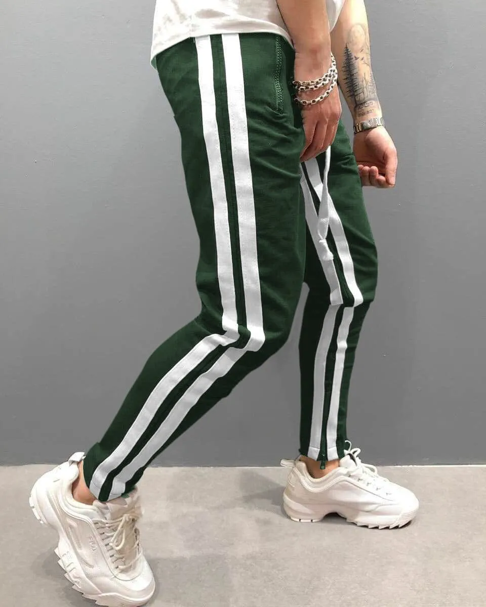 Color Blocking Zipper Workout Pants