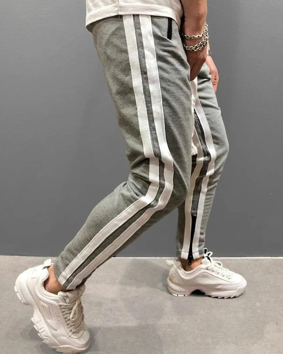 Color Blocking Zipper Workout Pants