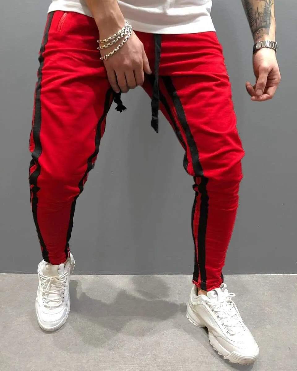 Color Blocking Zipper Workout Pants