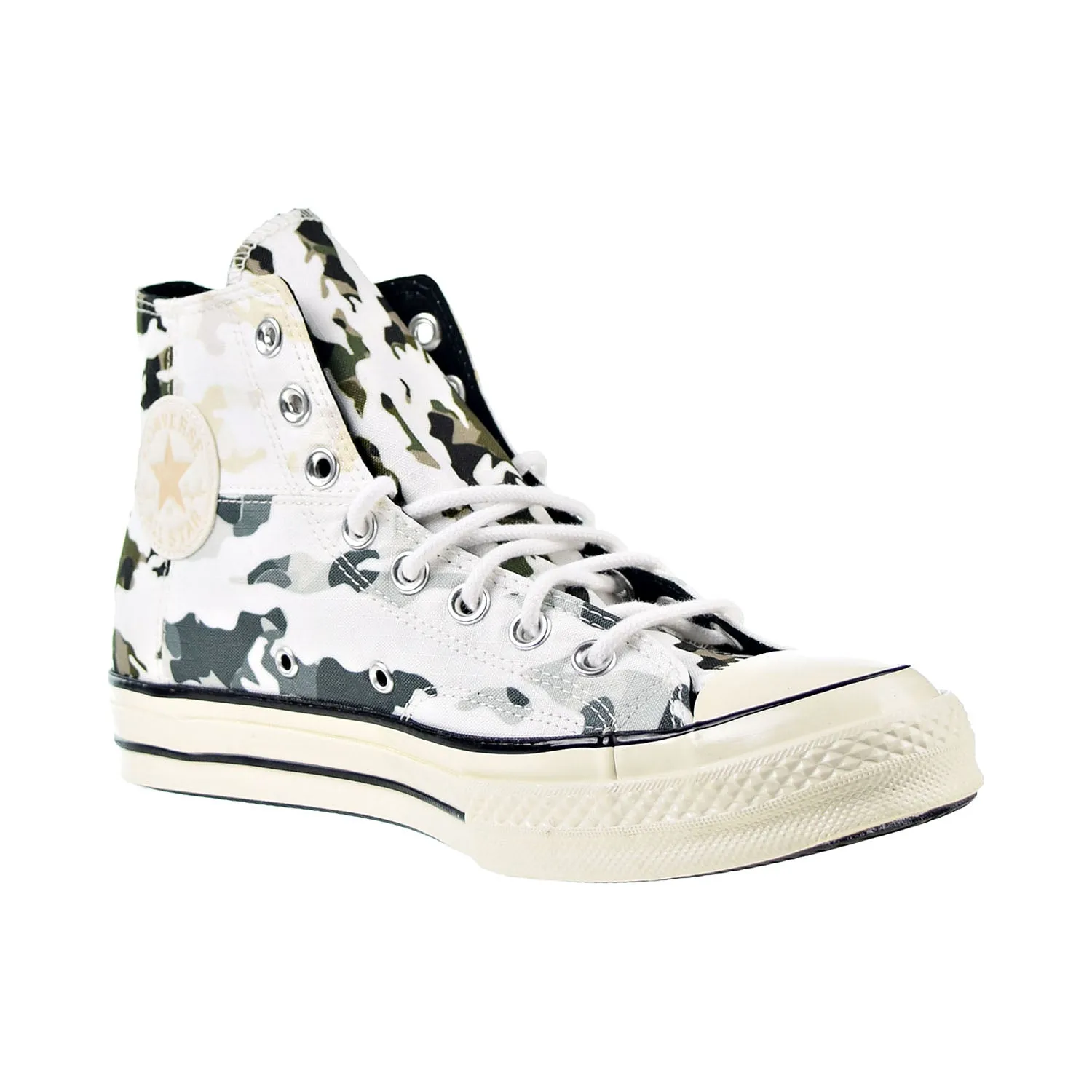 Converse Chuck Taylor All Star 70 Hi "Blocked Camo" Mens Shoes White-Carbon Grey