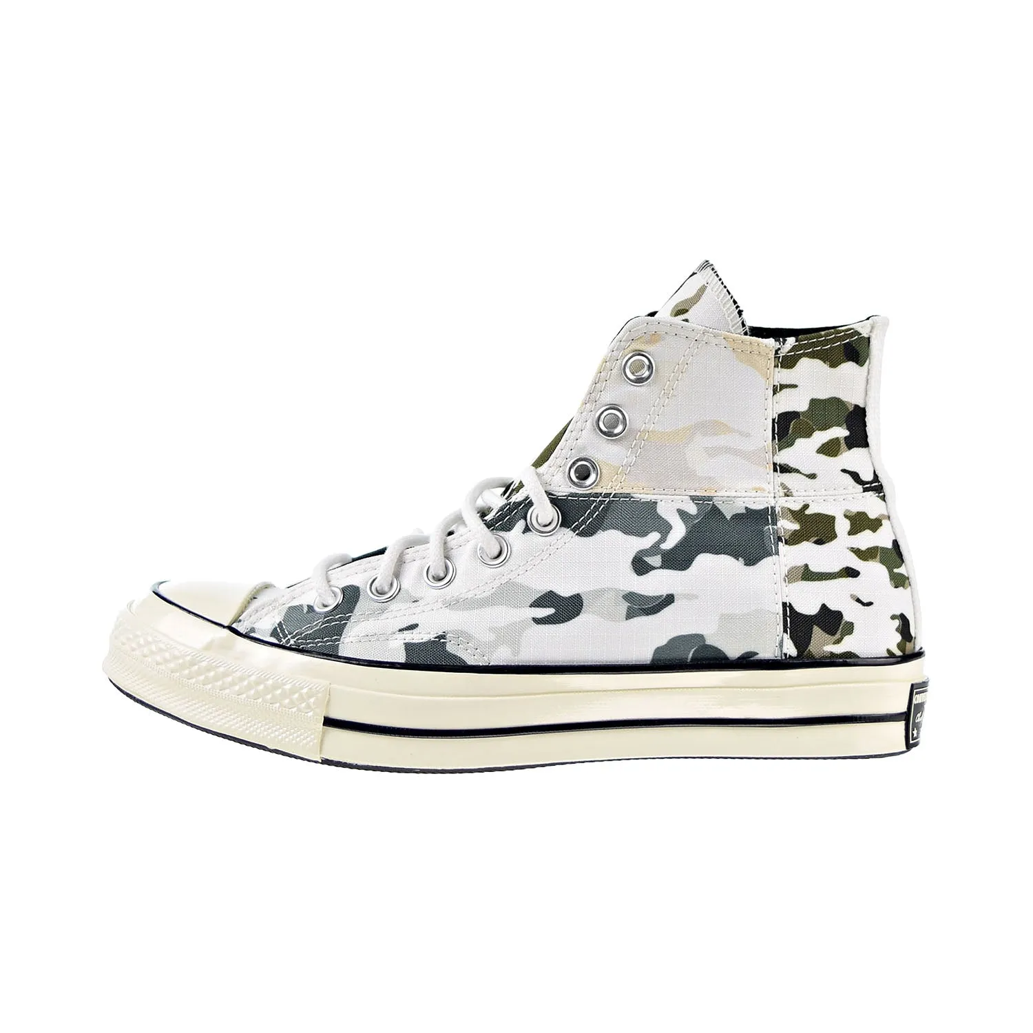 Converse Chuck Taylor All Star 70 Hi "Blocked Camo" Mens Shoes White-Carbon Grey