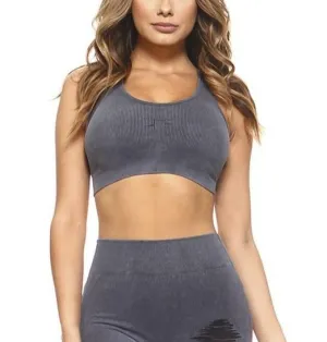 Distressed Vintage Washed Bra Top-Color Options