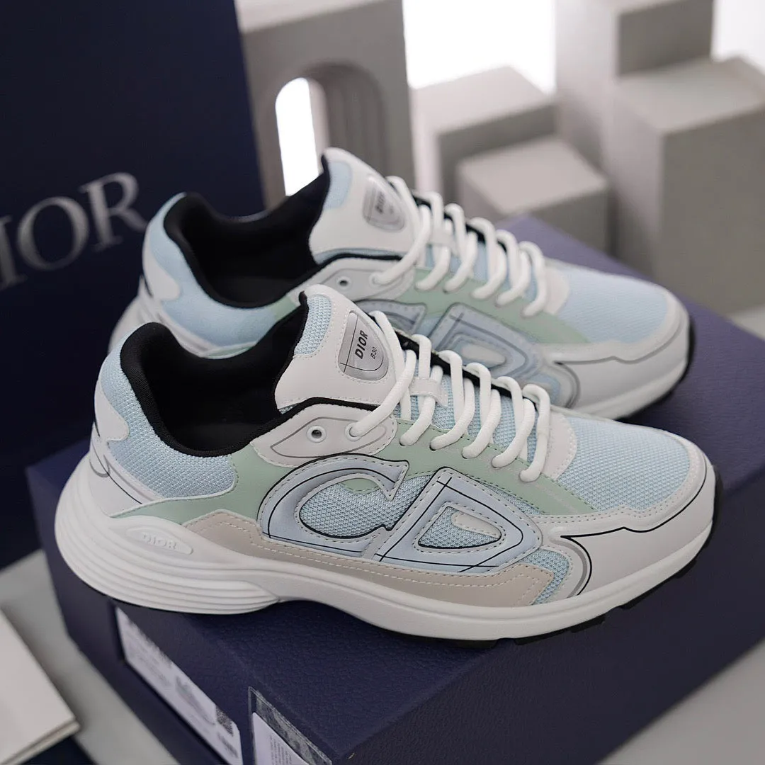 DOR B30 Blue Mesh and Technical Fabric  Sneakers -113