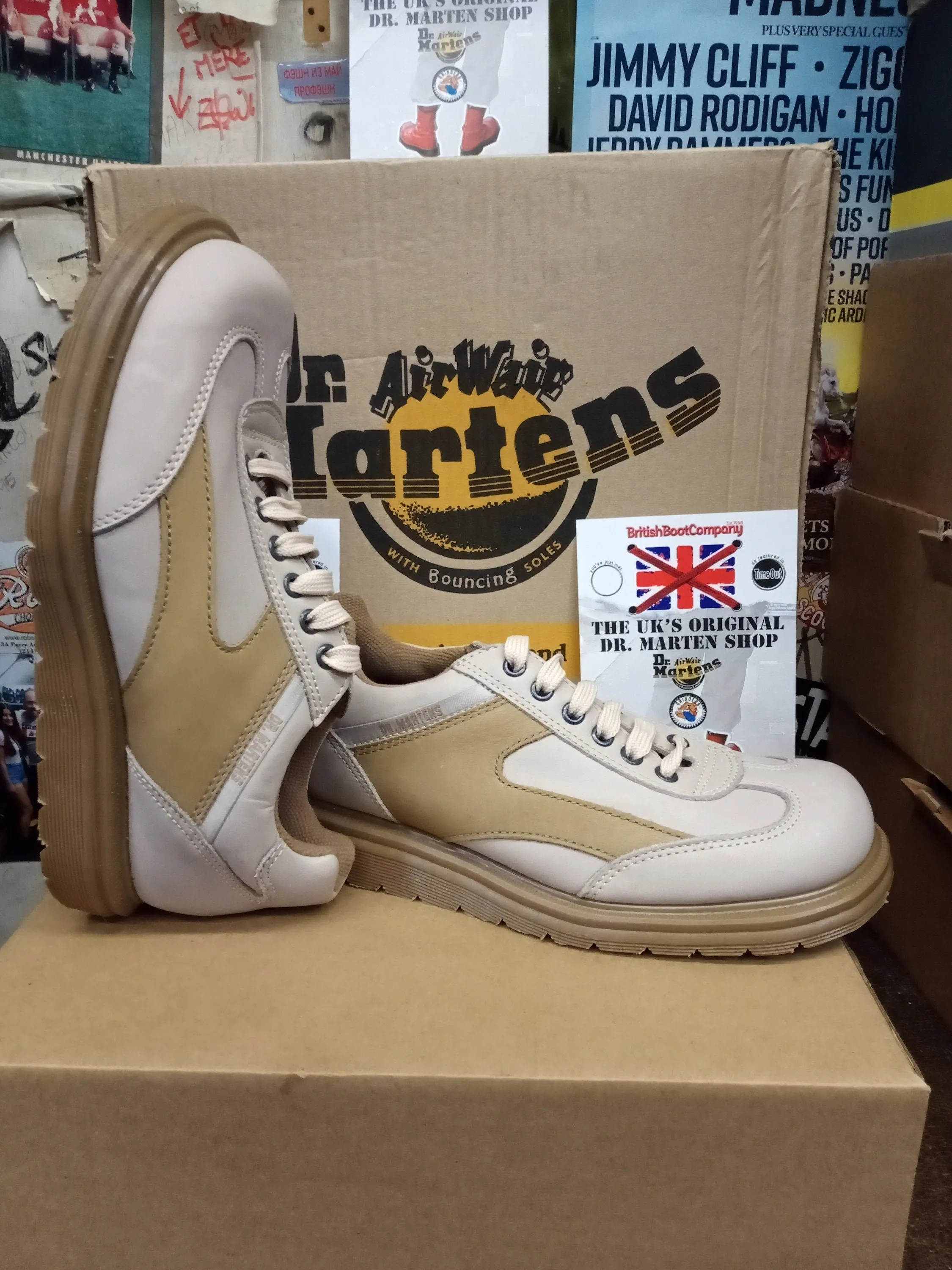 Dr Martens 9616, Made in England, Beige Casual Size UK6.5