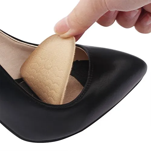 footinsole Forefoot Suede Insoles (1 Pair) Gel Foot Pad - Soft PU Gel Offers Effective Massage