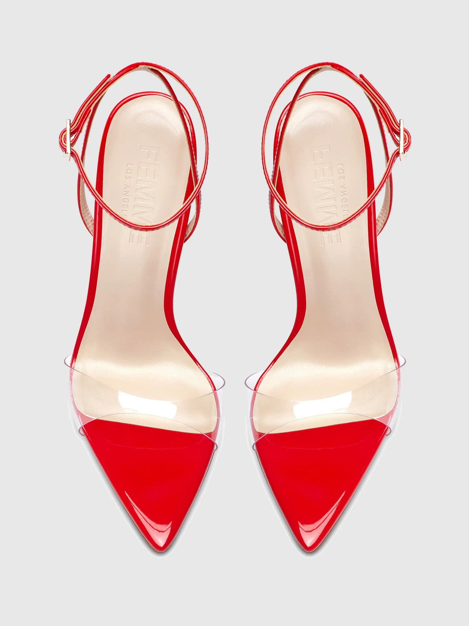 GG Heel Patent & PVC -  Rouge